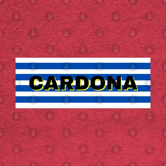 Cardona City in Uruguay Flag Stripes by aybe7elf